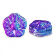 Glaskraal 12mm Bloem - Purple